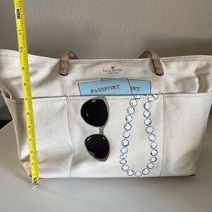 Kate Spade Cream Tote with Black and Brown Details Wedding Belles Francis